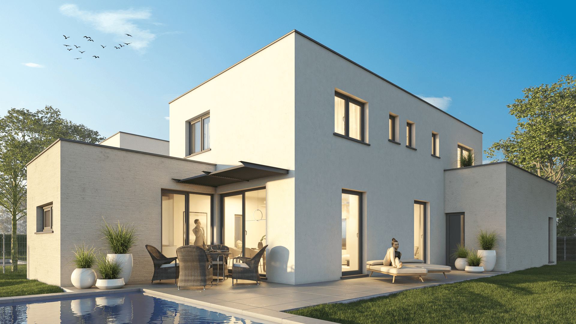 Photo extérieur d'une villa de la résidence les Villas de Belladone